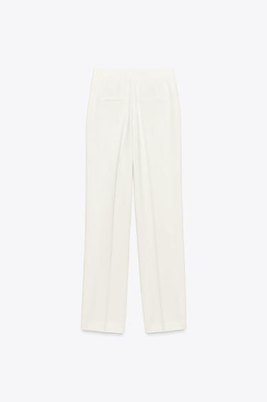 STRAIGHT-LEG TROUSERS - Ecru by Zara - Image 3