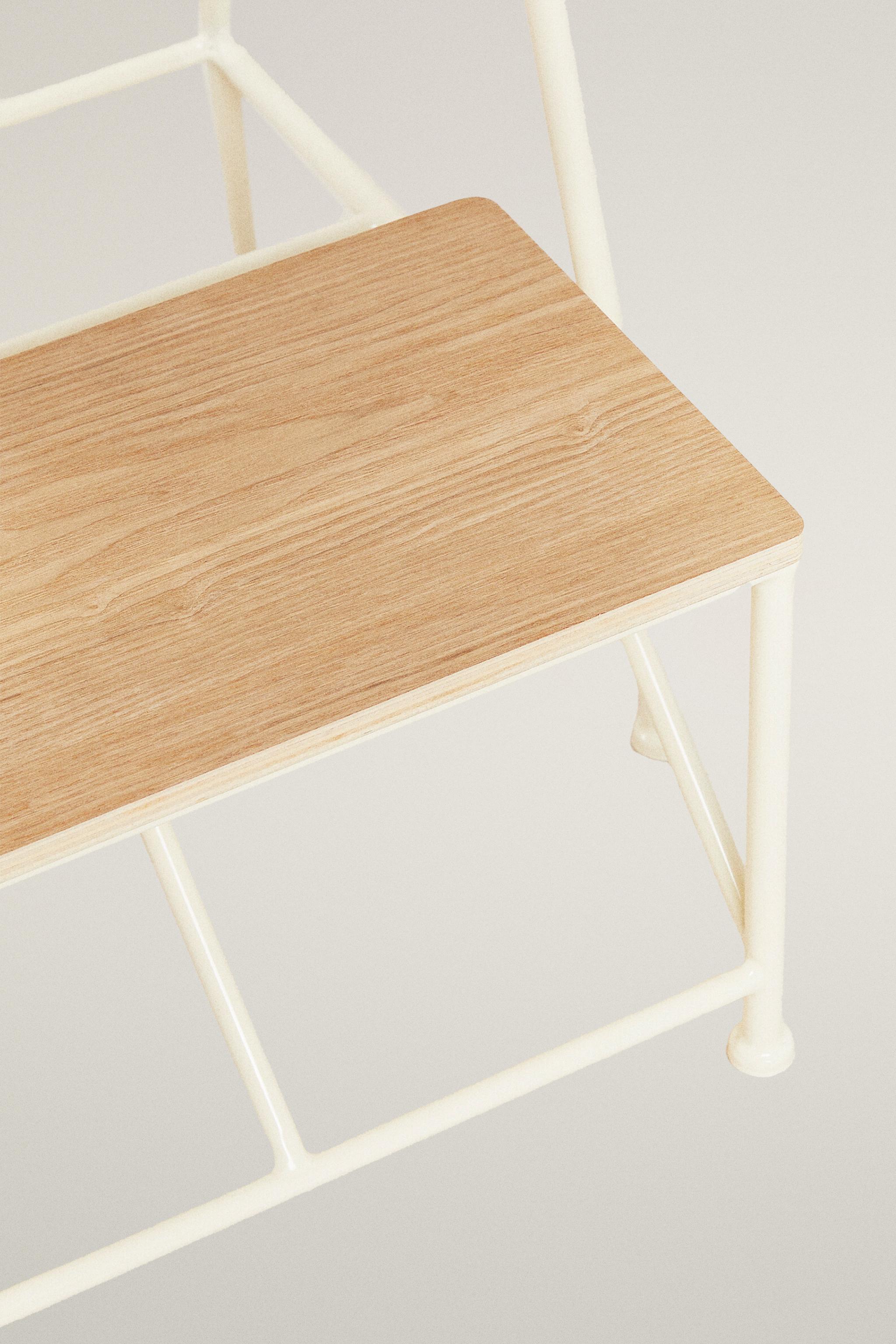 TWO-STEP WOODEN STEP STOOL