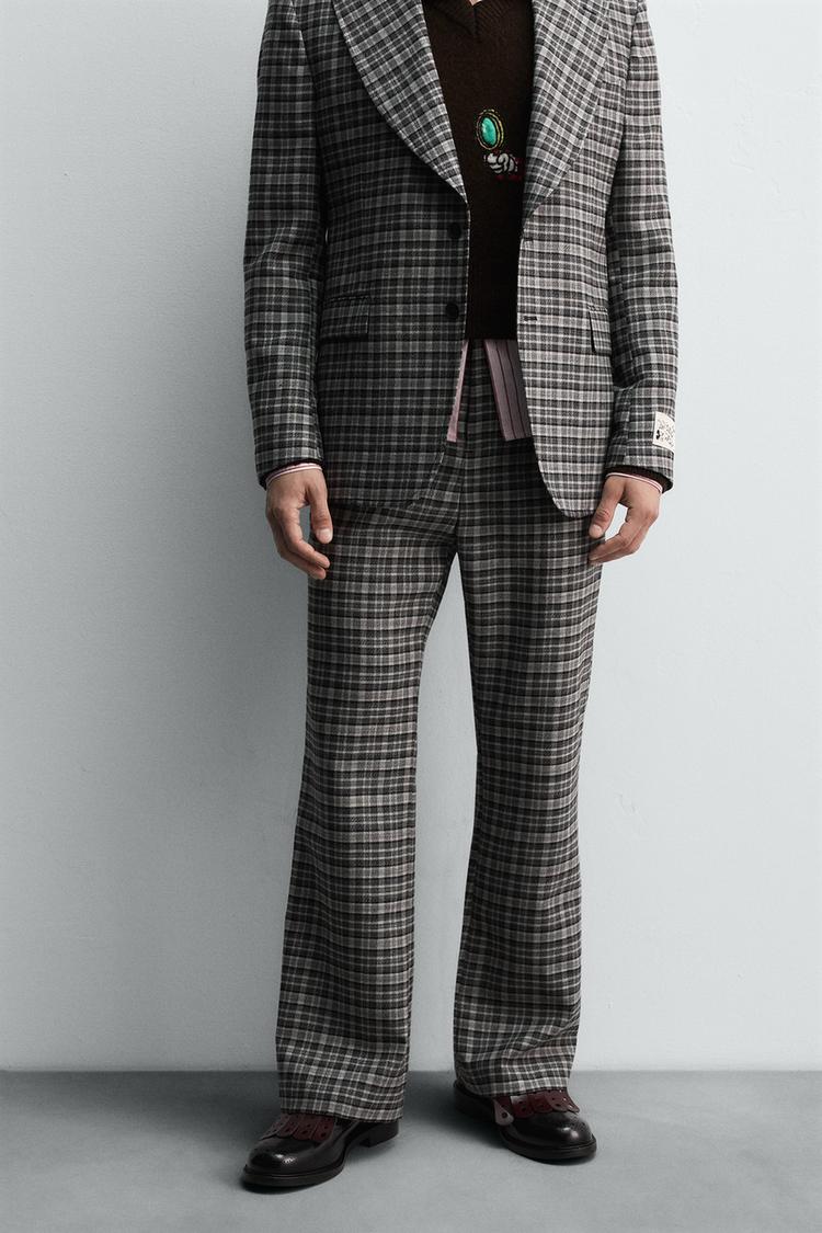 CHECK SUIT TROUSERS HARRY LAMBERT FOR ZARA X DISNEY