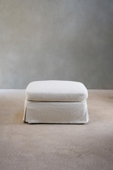 FOOTSTOOL 01 BOUCLÉ COVER — Ecru 2