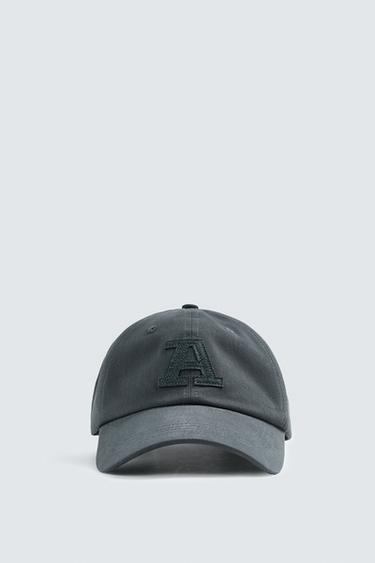 CAP WITH LETTER PATCH - Blue by Zara - Image 1