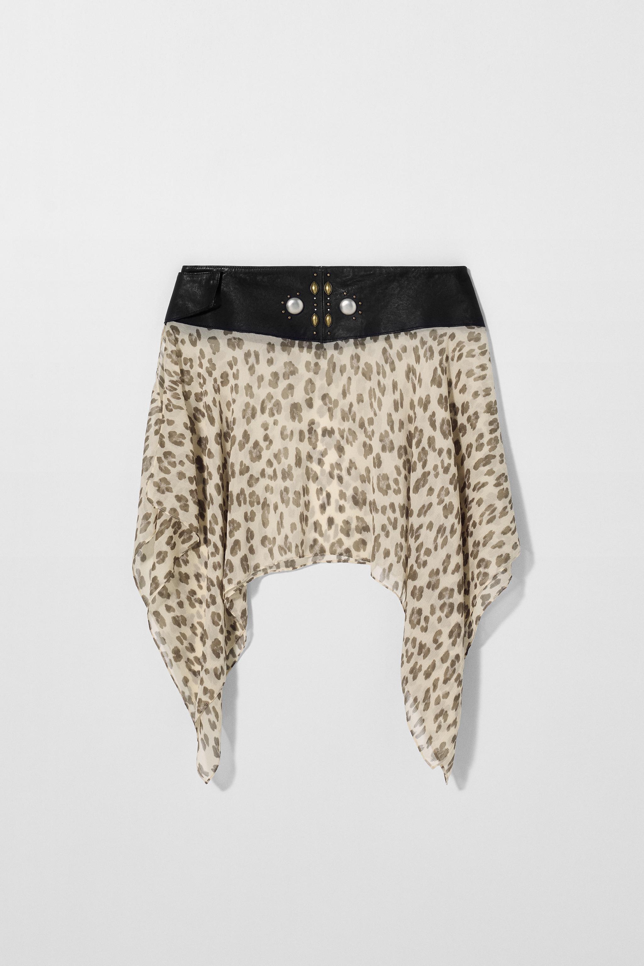 【ZARA×Kate Moss】レザーベルトスカート 3816/835/450 LEATHER BELT SKIRT KATE MOSS X ZARA - Beige | ZARA United States