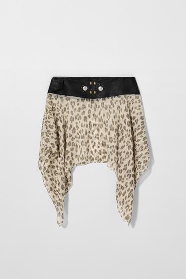 JUPE CEINTURE LARGE EN CUIR KATE MOSS X ZARA - Beige de Zara - Image 2