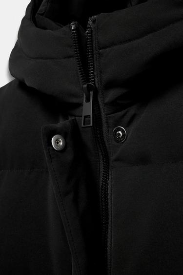 EXTRA LONG WATER-REPELLENT WINDPROOF HOODED DOWN PUFFER JACKET - Black by Zara - Image 12