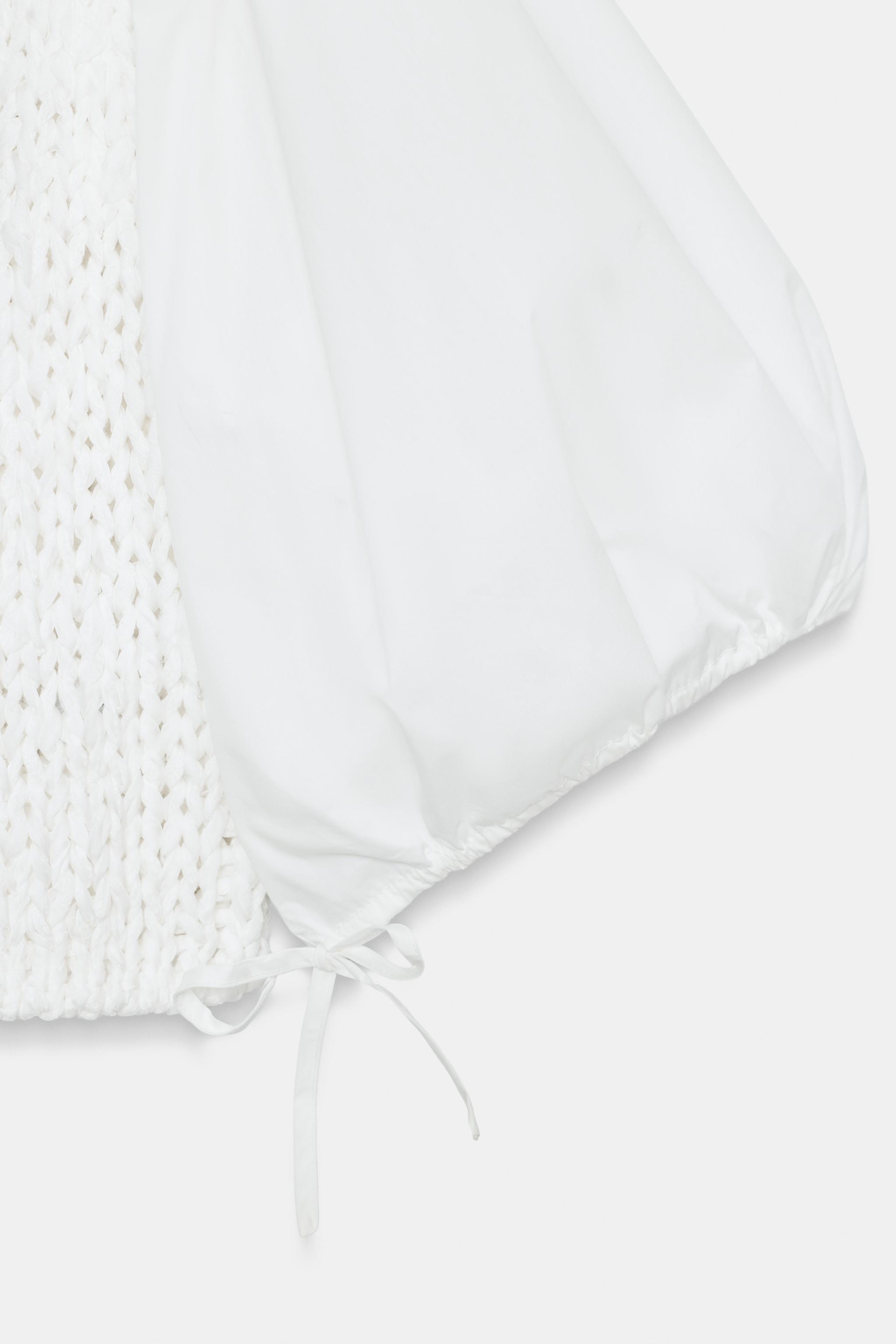 COMBINATION KNIT BLOUSE