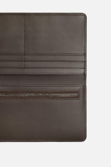 PORTEFEUILLE XL EN CUIR NAPPA - Marron de Zara - Image 4