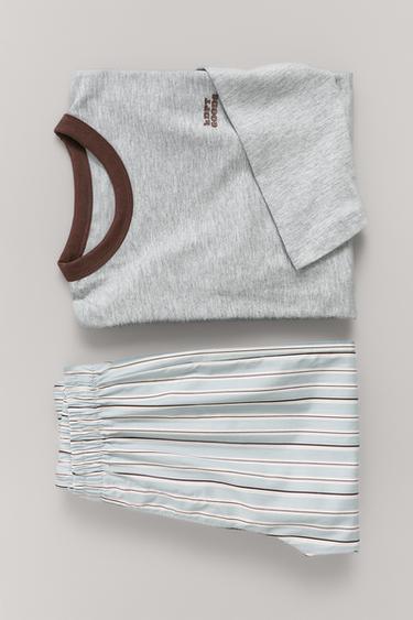 6-14 YEARS/ STRIPED PYJAMA SET — Blue 1