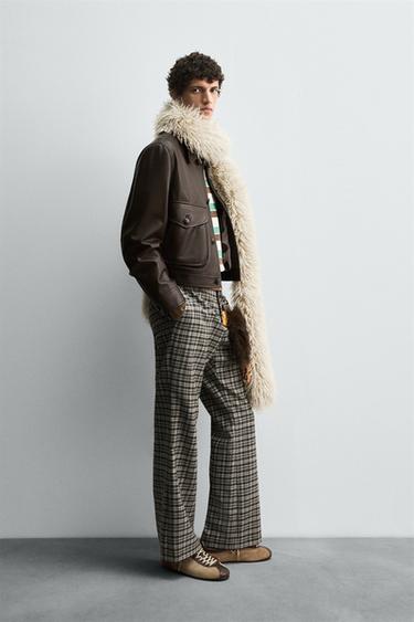 VESTE EN CUIR HARRY LAMBERT FOR ZARA X DISNEY - Marron foncé de Zara - Image 3