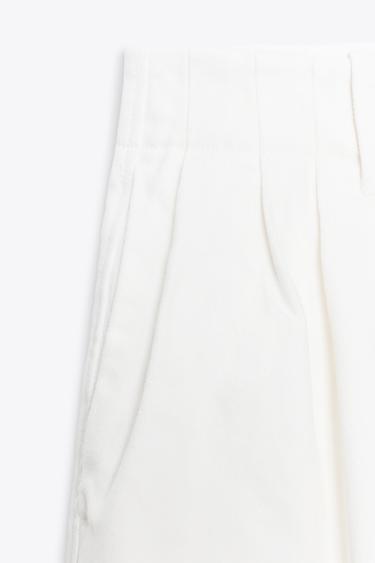 ZW COLLECTION BERMUDA SHORTS WITH DARTS - Ecru by Zara - Image 5
