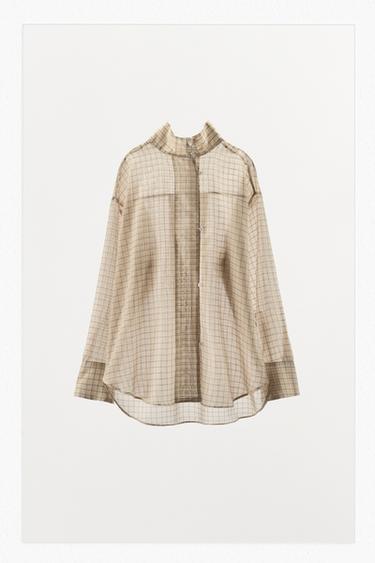 CAMISA CUADROS - Crudo de Zara