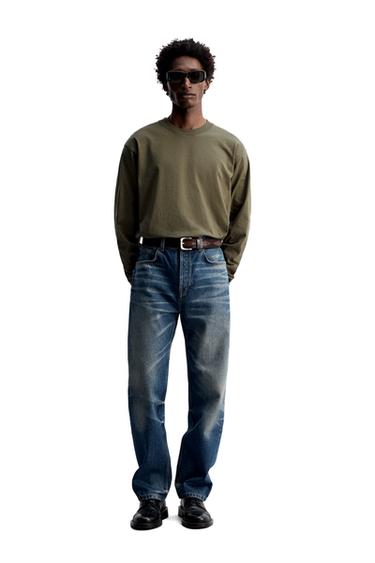 MITTELGEWICHT-T-SHIRT MIT LANGEN ÄRMELN - Braun / Grün von Zara - Bild 0