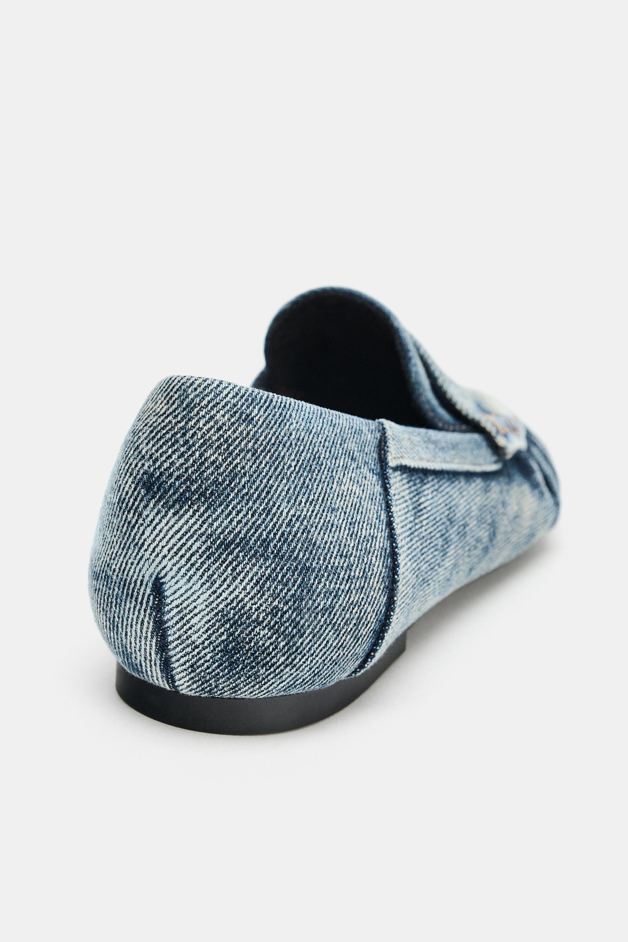 DENIM EFFECT LOAFERS - Blue | ZARA Hungary / Magyarország