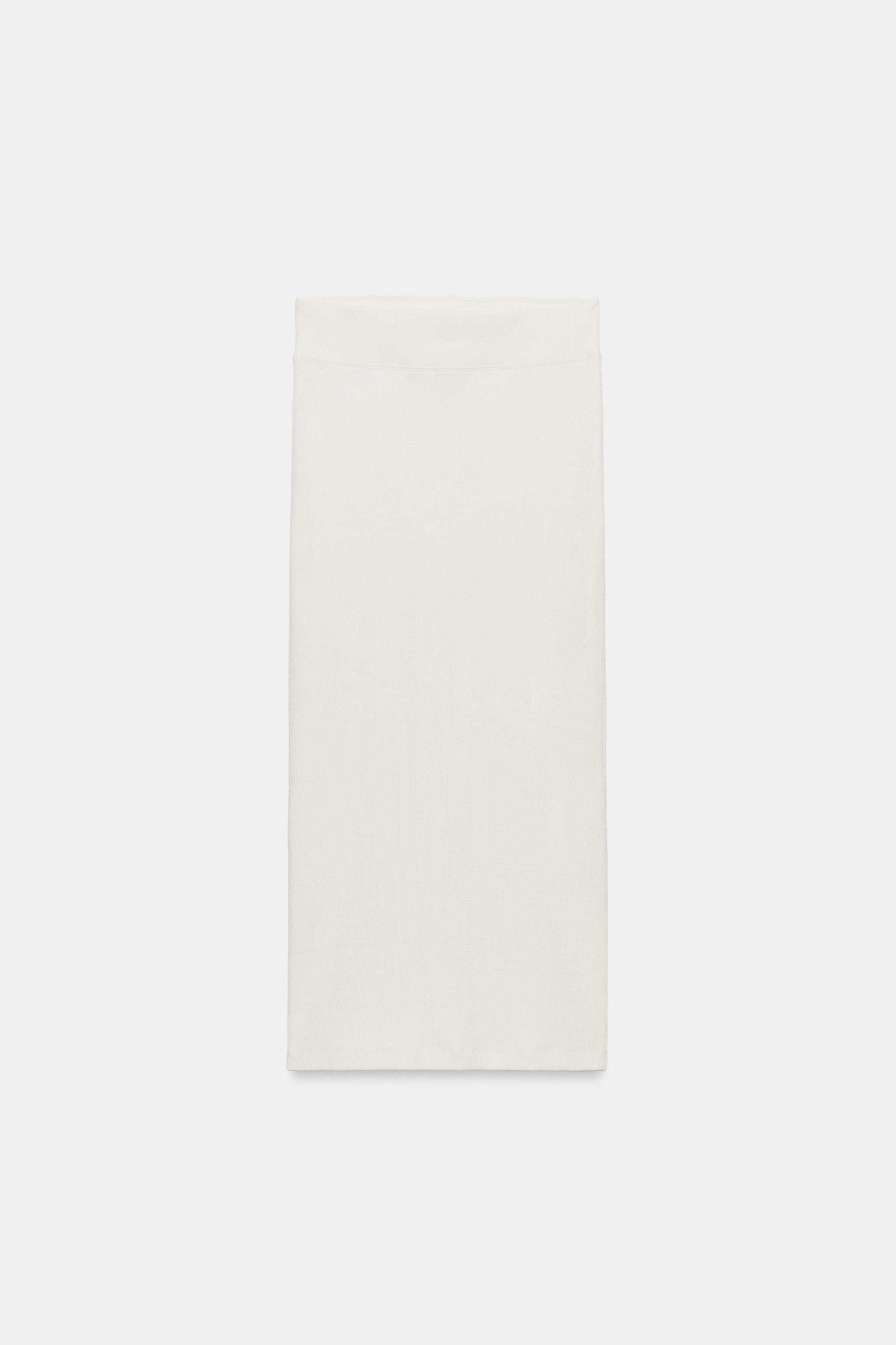 RIBBED STRAIGHT SKIRT