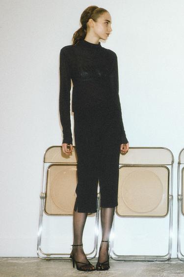 LEATHER HIGH-HEEL SANDALS - Black by Zara