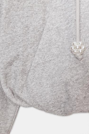 BALLOON HEM HOODIE - Grey marl by Zara - Image 9