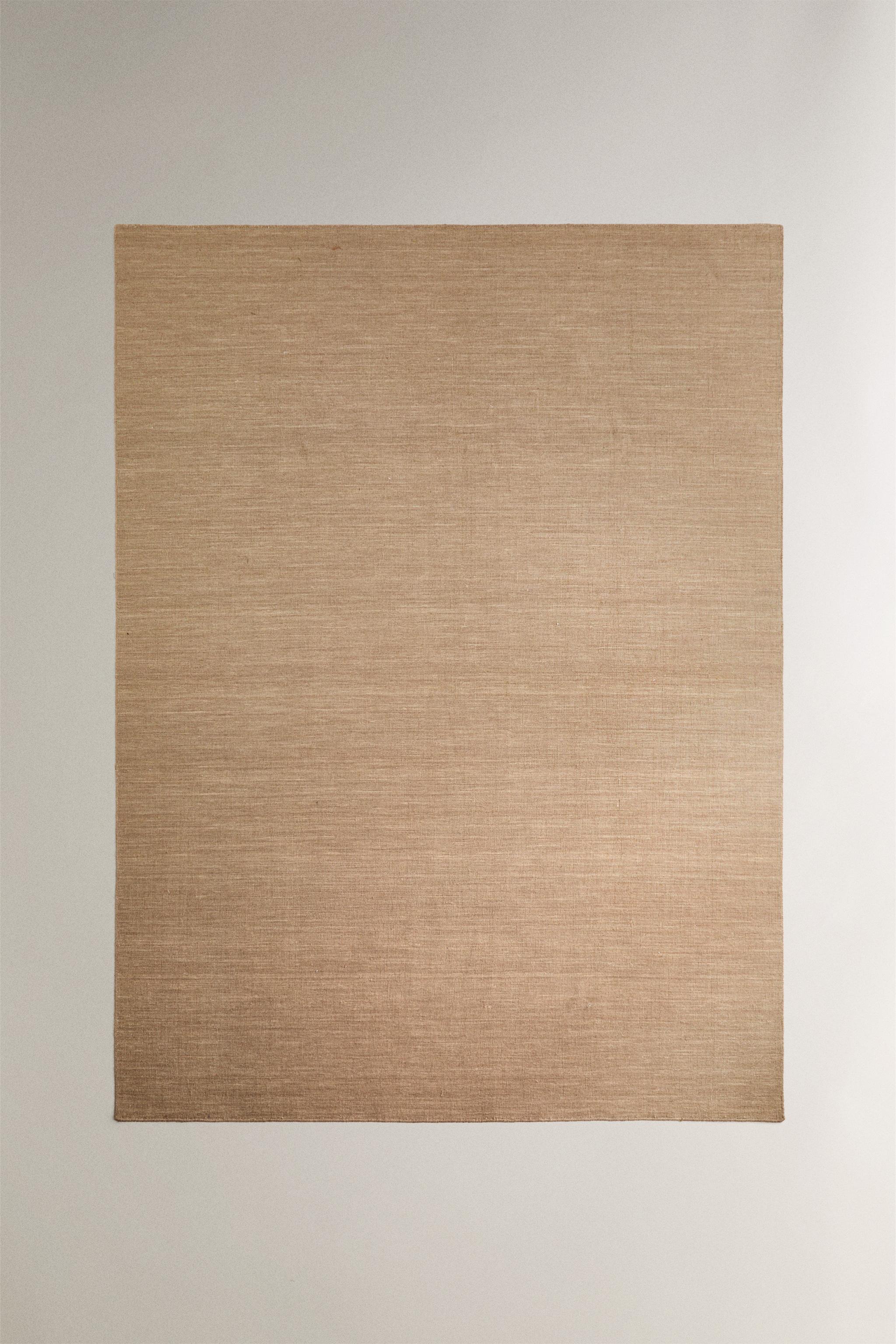 INTERWOVEN WOOL AND COTTON AREA RUG - Beige | ZARA United States