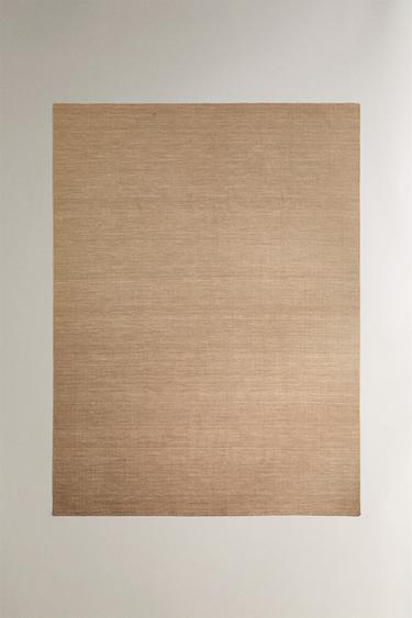 TAPIS LAINE ET COTON ENTRELAÇÉS - Beige de Zara