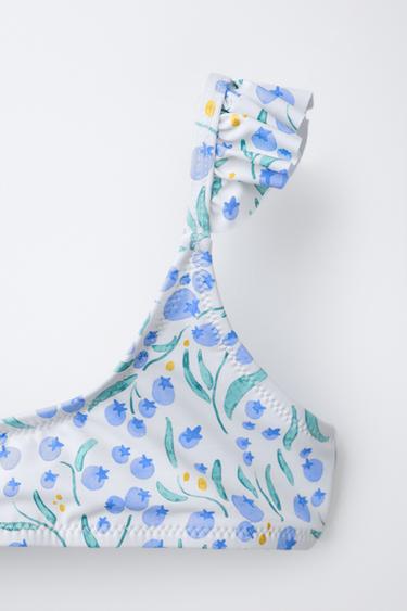 AGES 6-14 / LEAF PRINT BIKINI - Blue by Zara - Image 2