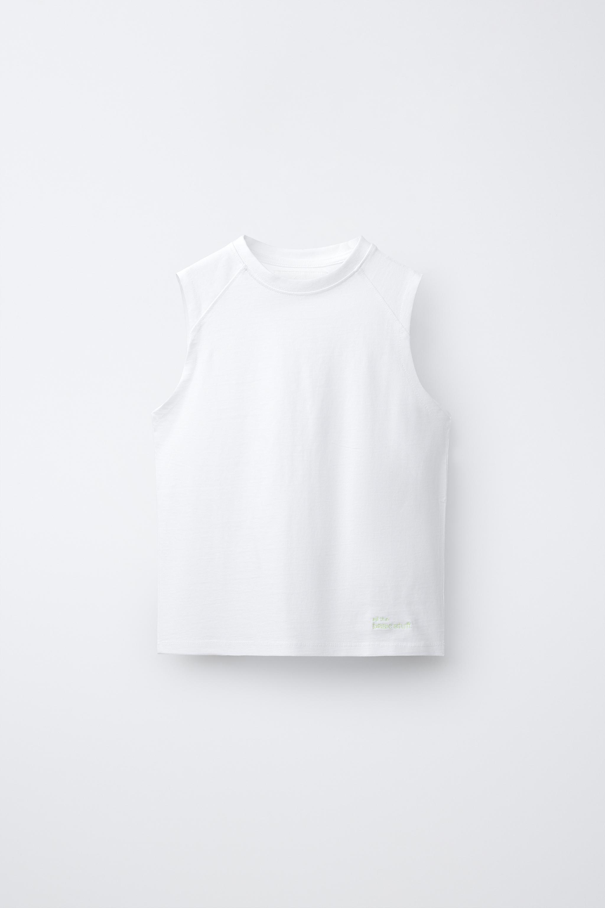 SLEEVELESS PLAIN T-SHIRT - White | ZARA Canada