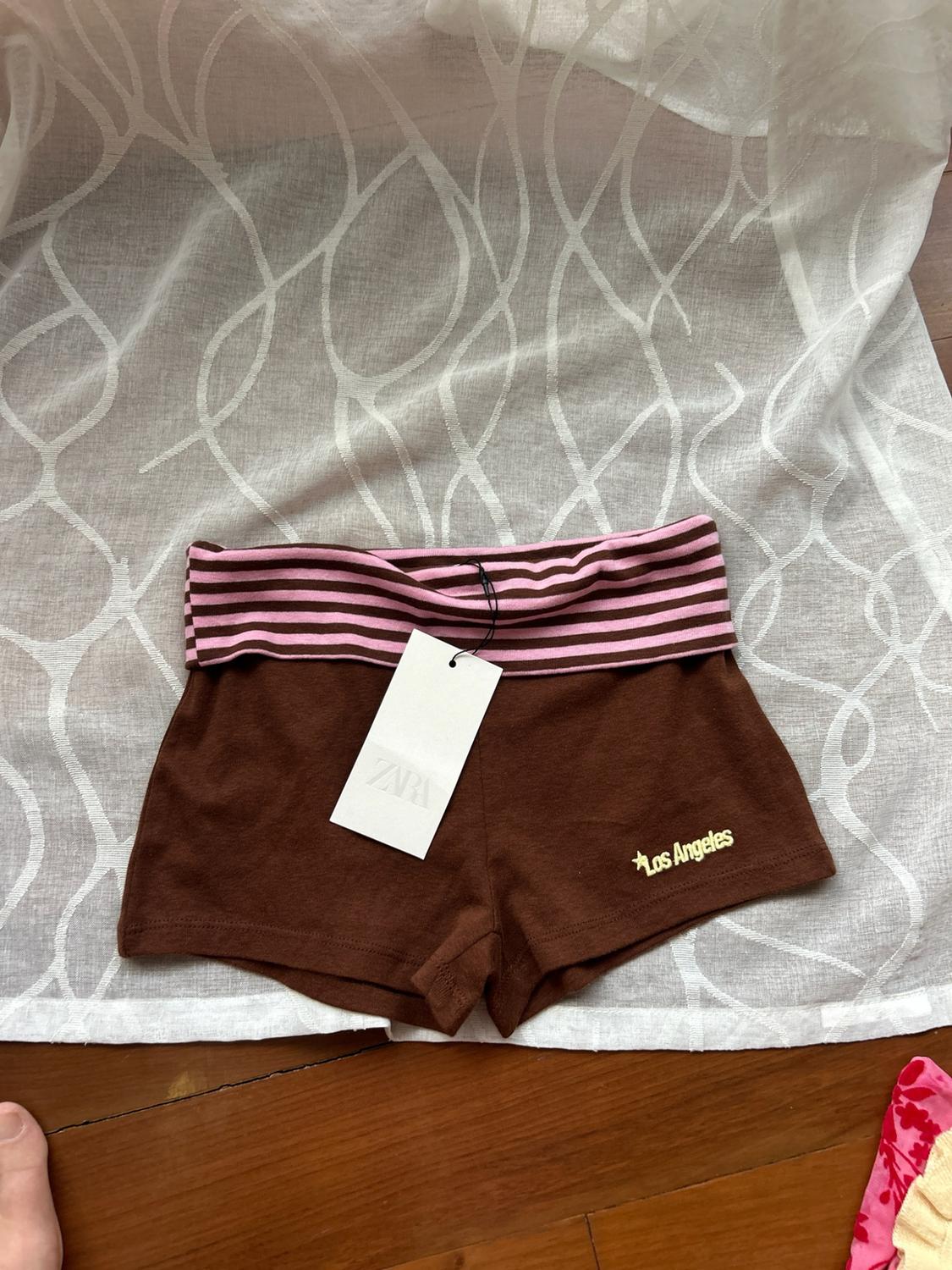 MINI SHORTS WITH STRIPED WAIST - Image 2