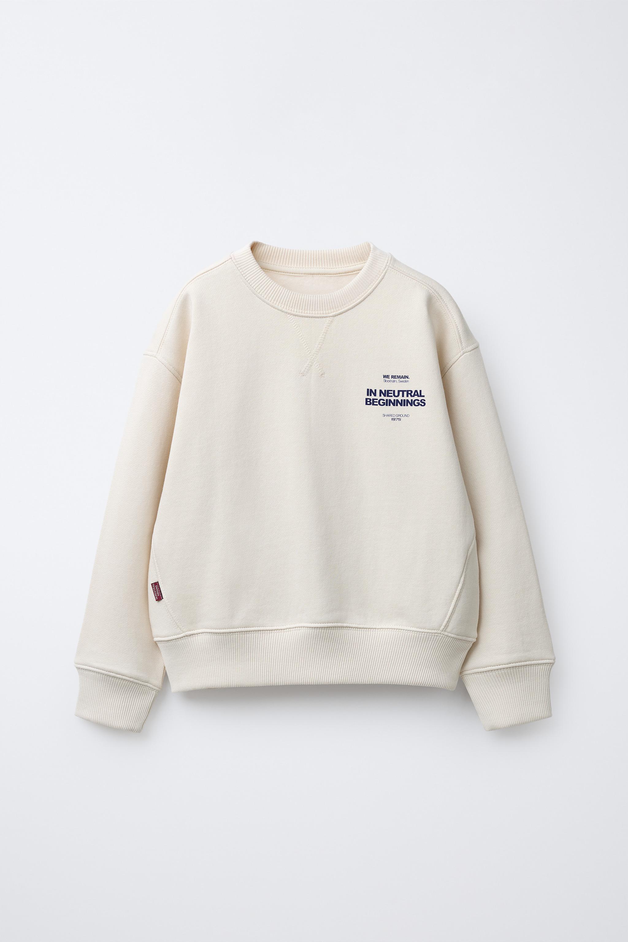 TEXT AND LABEL SWEATSHIRT