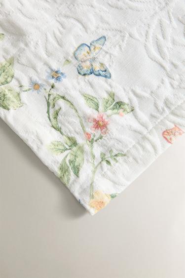 FLORAL PRINT JACQUARD TABLECLOTH - Greenish by Zara - Image 2