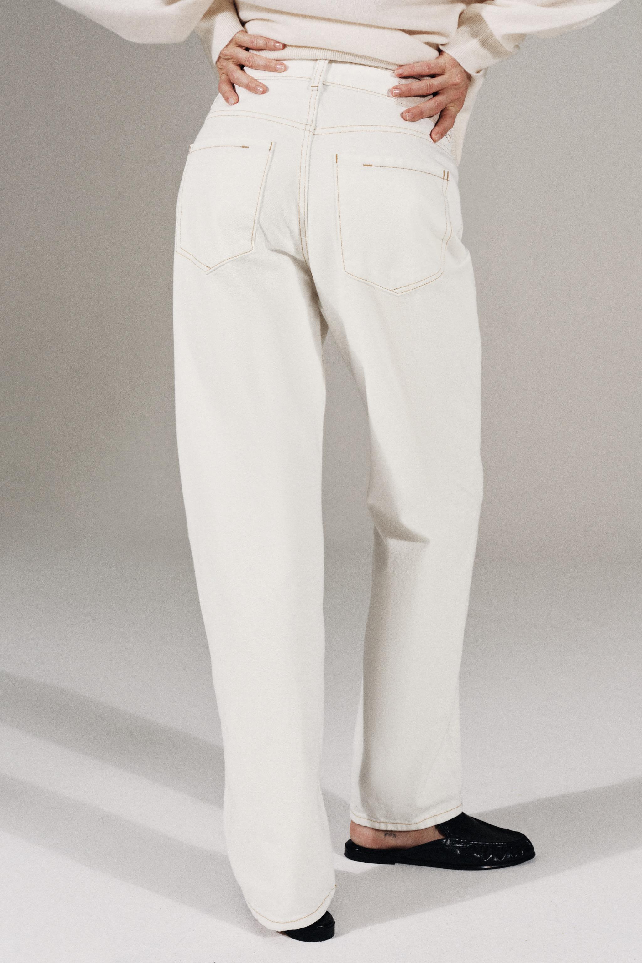 Zara Z1975 Regular Yüksek Bel Uzun Jean görsel 6