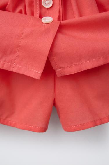 JUPE-SHORT À BOUTONS - Rouge de Zara - Image 3