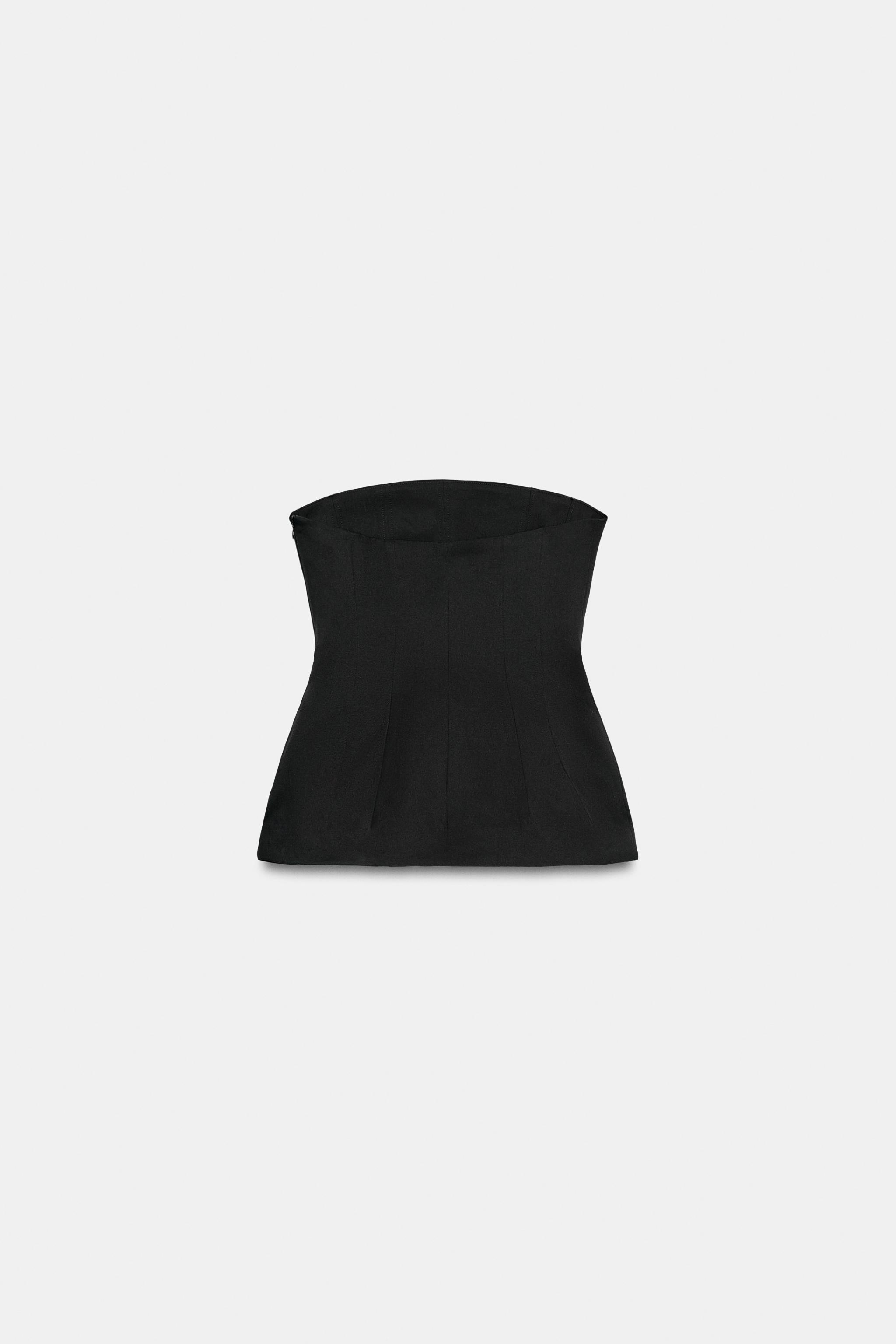 Zara ZW COLLECTION STRAPLEZ ÜST görsel 6