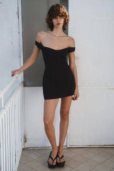 SHORT VOLUMINOUS DRESS - Black by Zara