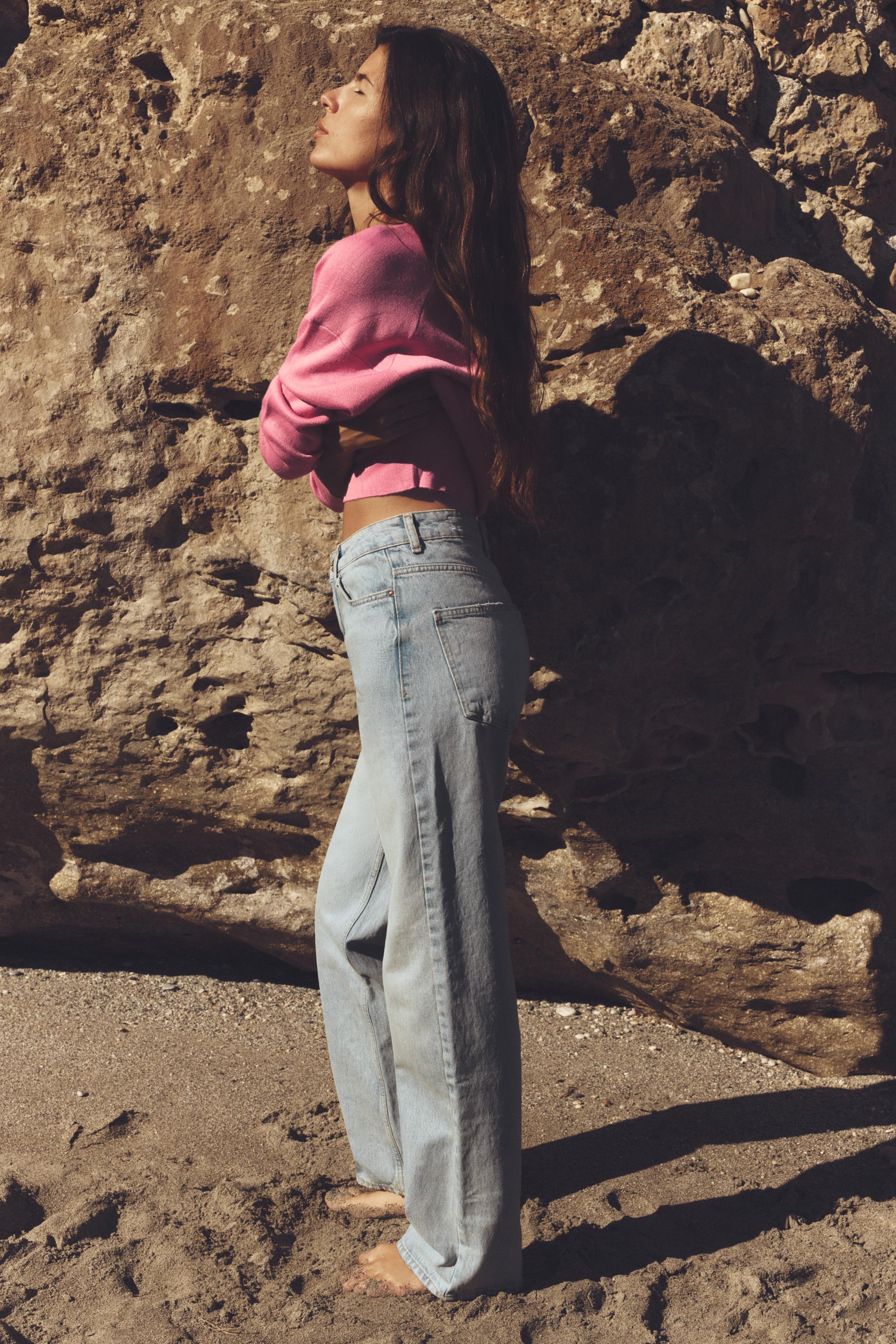 【ZARA】Z1975 ストレート ハイウエスト ロング丈ジーンズ ZARA】Z1975 ストレート ハイウエスト ロング丈ジーンズ