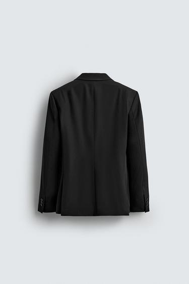 VESTE DE COSTUME CONFORT CROISÉE - Noir de Zara - Image 6
