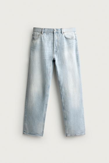 STRAIGHT-LEG JEANS - Light blue by Zara