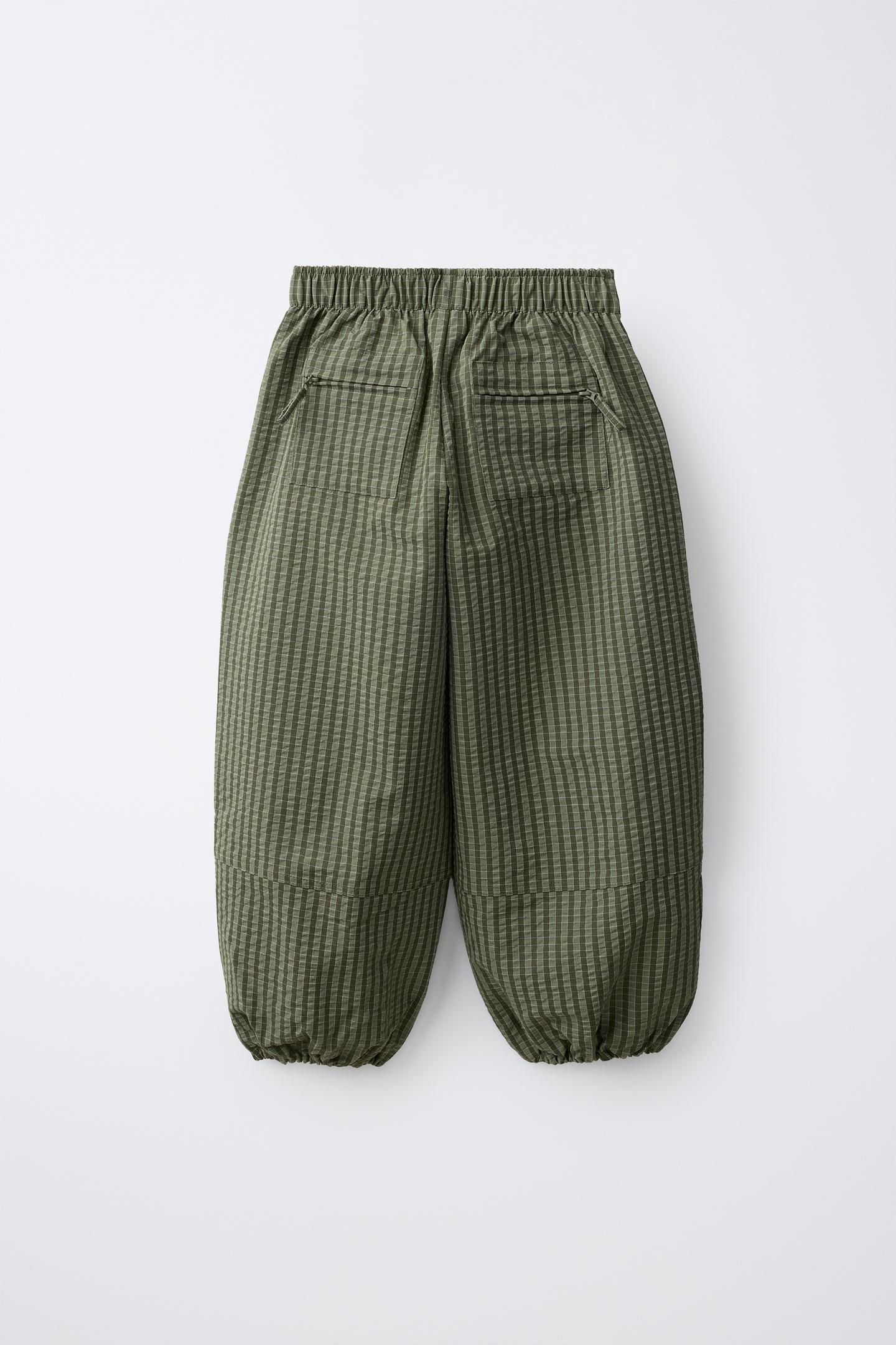 Детские брюки Zara Water-Repellent Technical Balloon, цвет: Хаки — фото 3