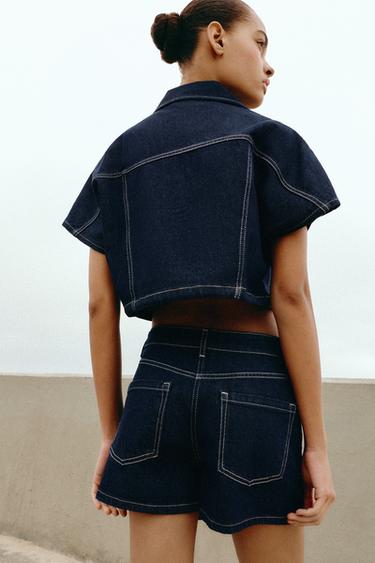 Z1975 WRAP DENIM SKORT - Blue by Zara