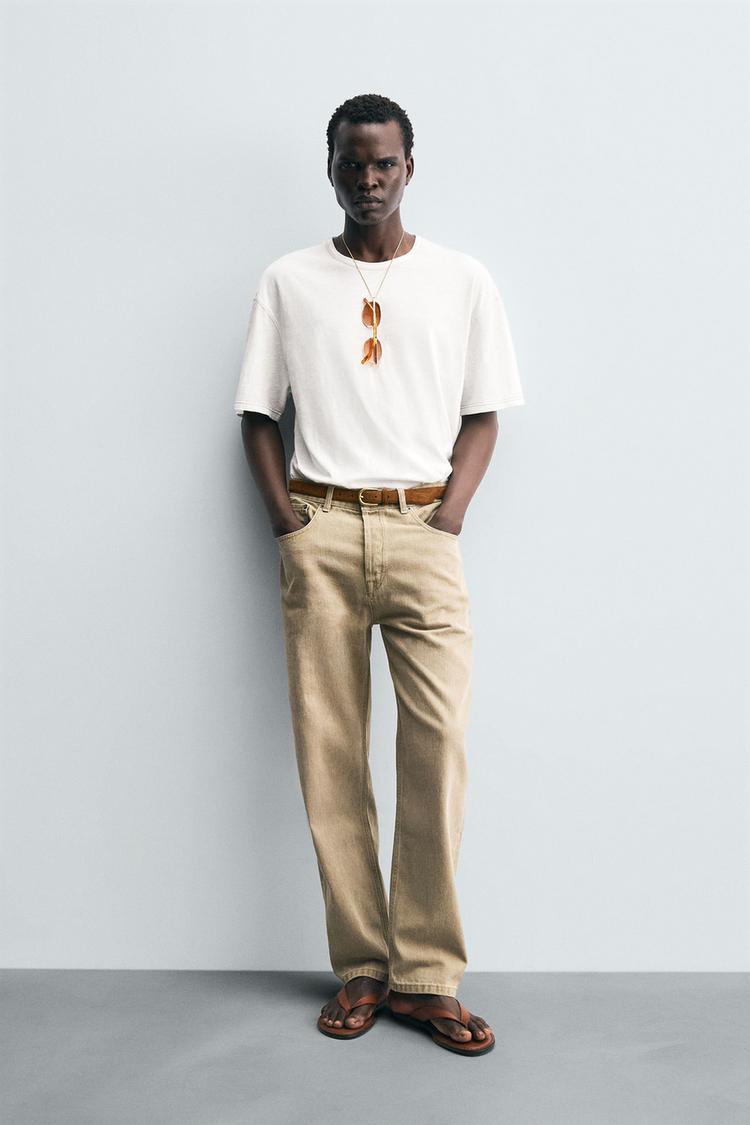 Con Pantalon Beige Outfit Playera Polo Blanca Hombre Slim Fit