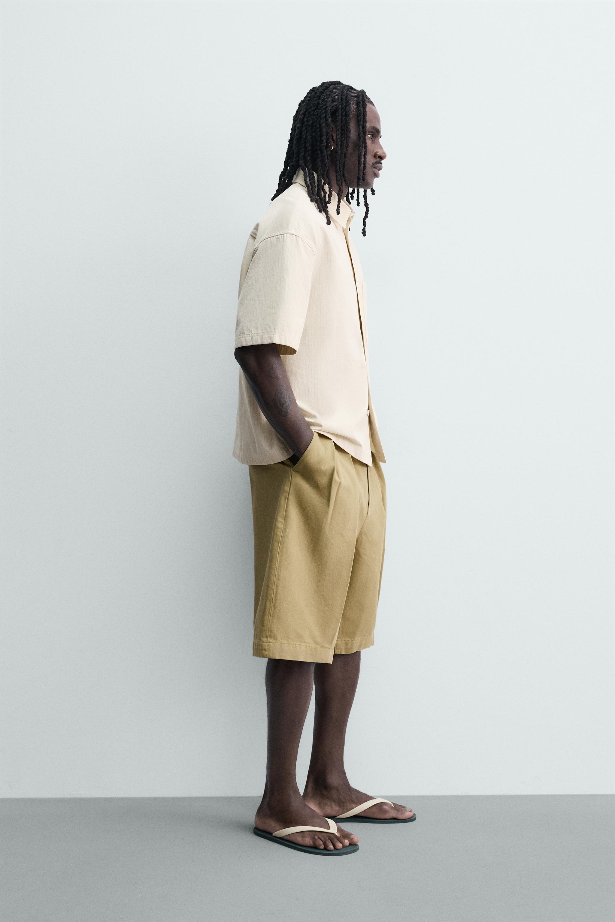 BERMUDA RELAXED FIT À PINCES