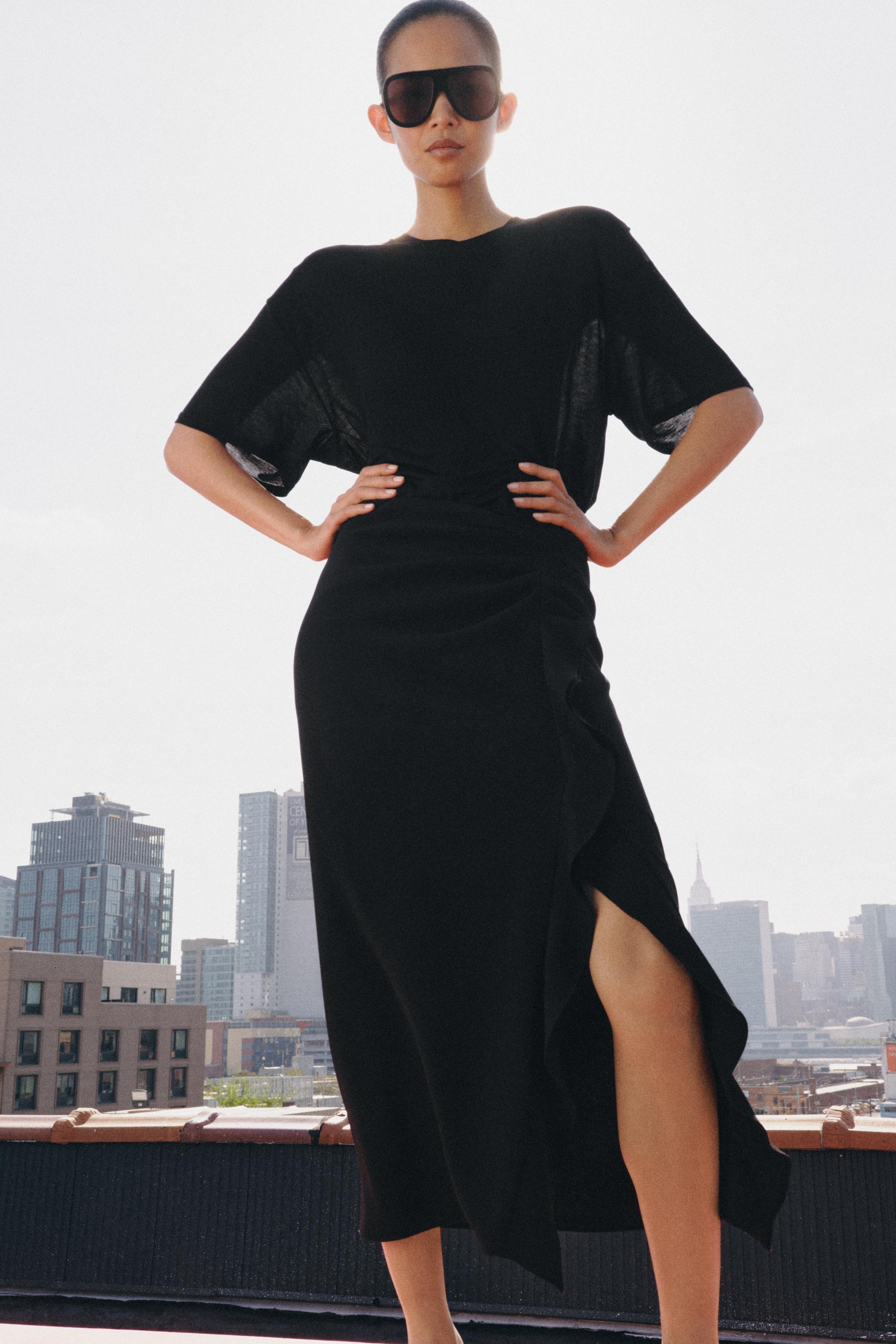 ZW COLLECTION RUFFLED MIDI SKIRT
