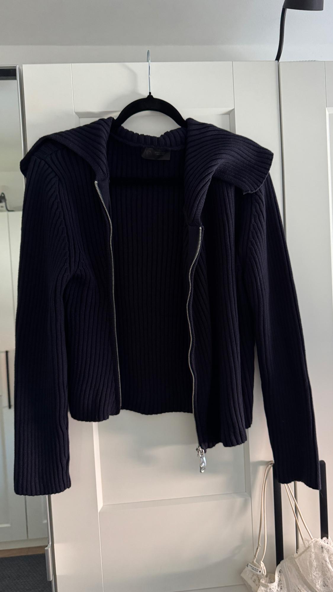ZIP-UP RIB KNIT CARDIGAN - Image 2