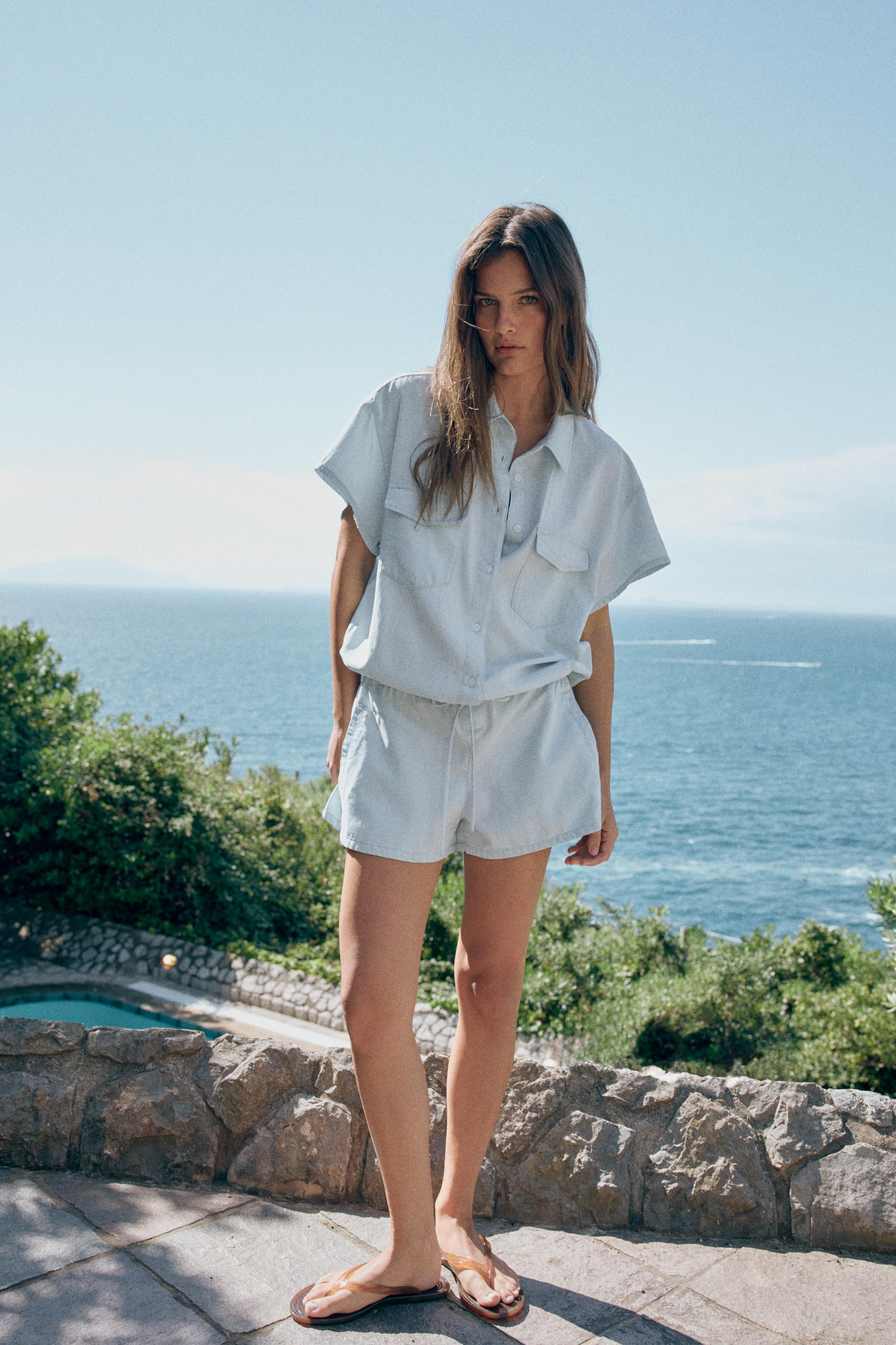 Zara FLOWY SHORT JUMPSUIT WITH POCKETS