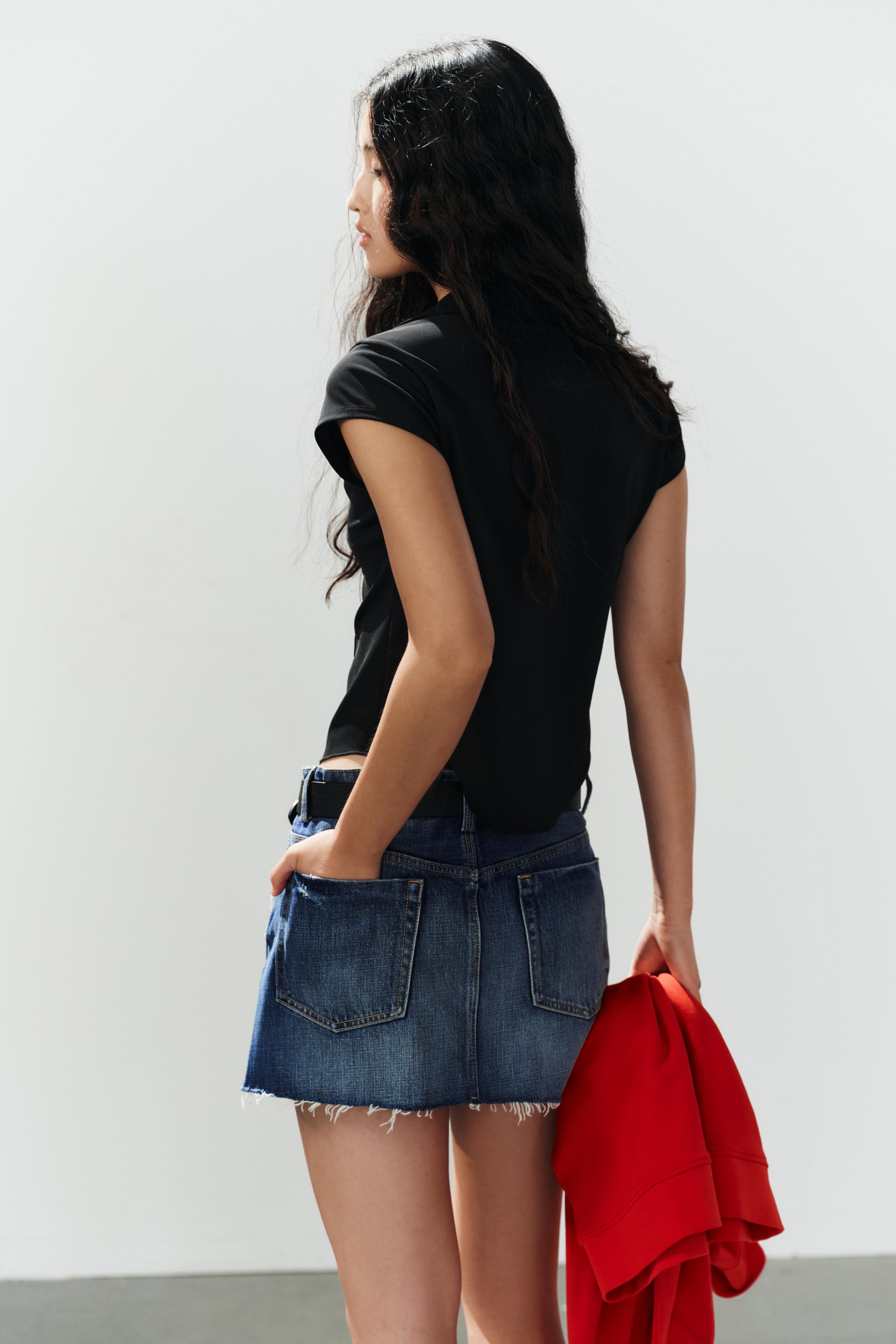 Женские рубашки Zara SHIRT-STYLE TOP — фото 4
