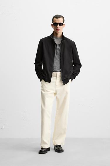 Zara TECHNICAL BOMBER JACKET - Black