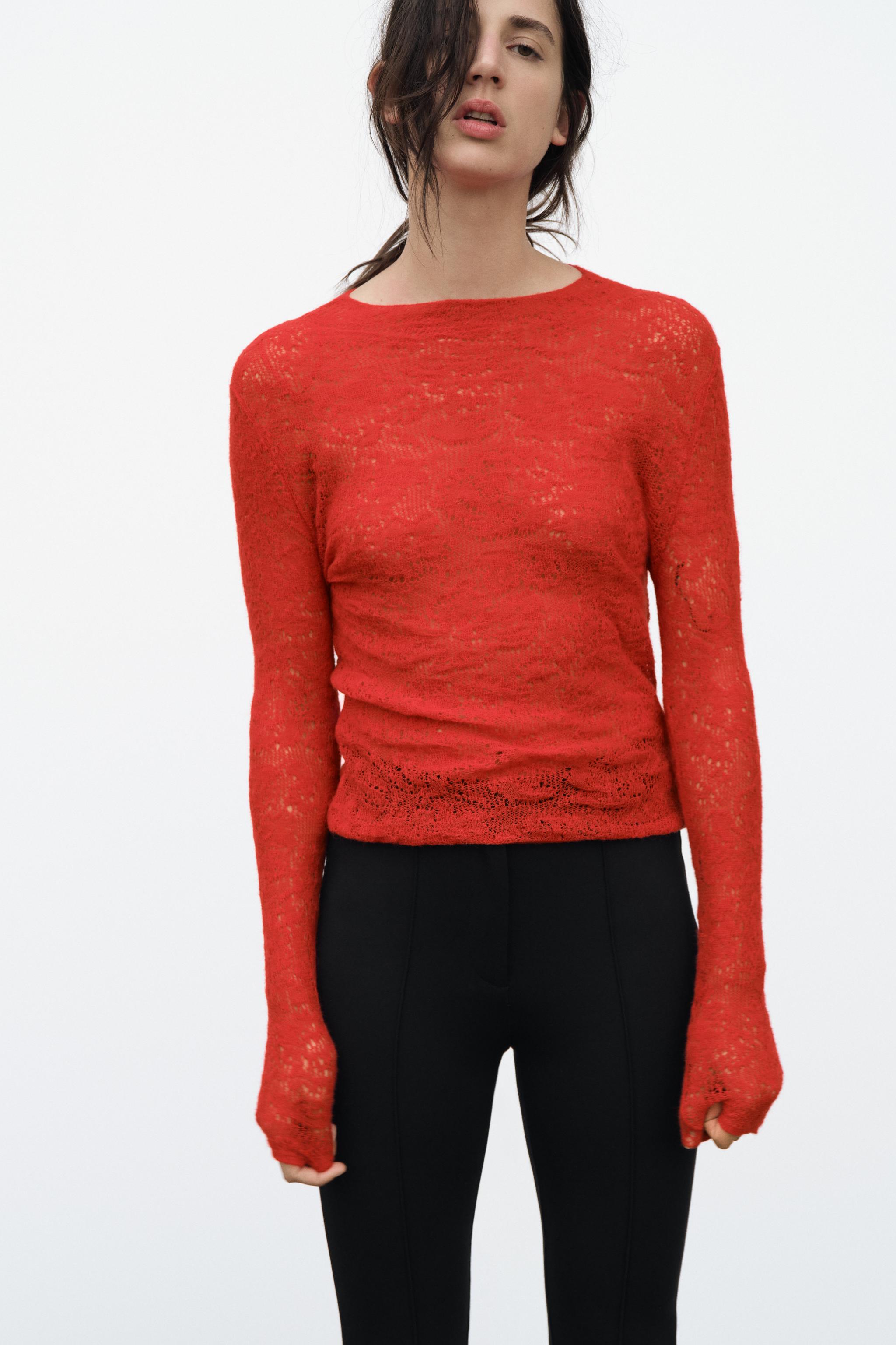 Maglie rosse zara on sale