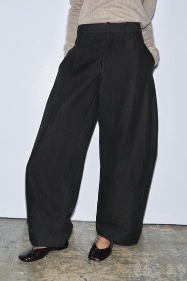 STRIPED TROUSERS ZW COLLECTION - Grey marl by Zara - Image 3