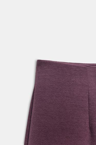 INTERLOCK WIDE-LEG TROUSERS - Dusty purple by Zara - Image 8