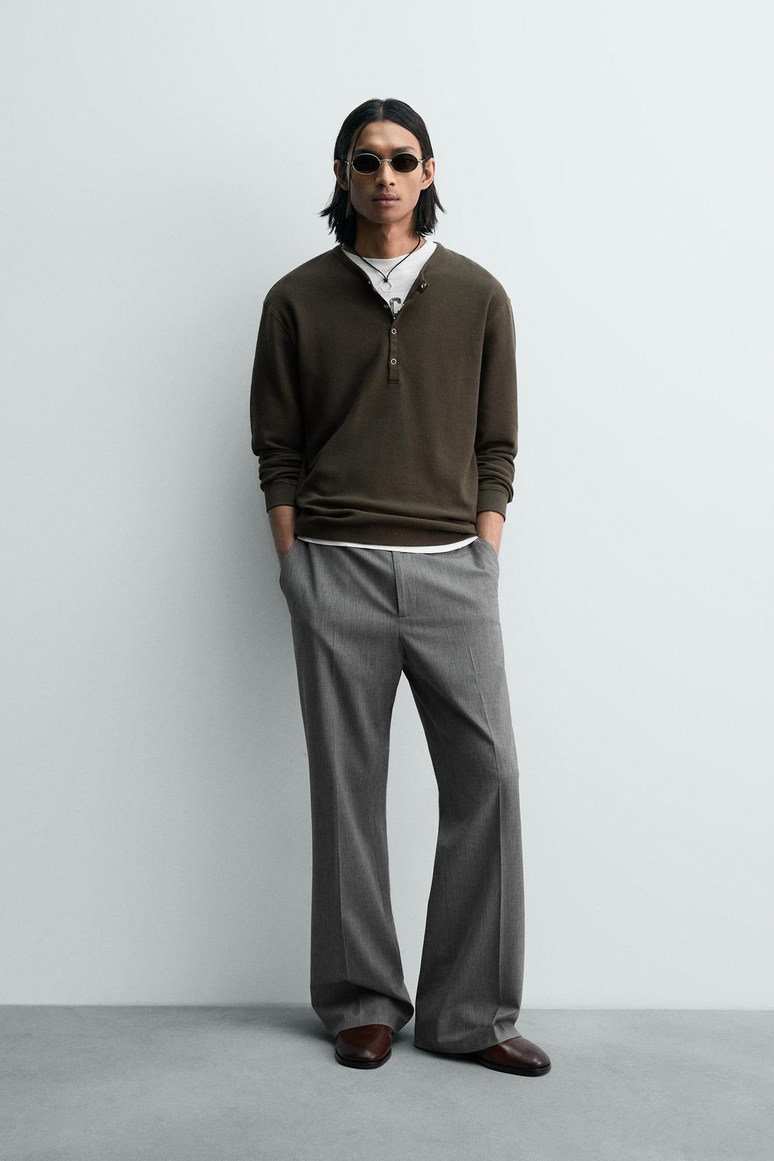 ЛИМИТИРОВАННАЯ СЕРИЯ ВАФЕЛЬНЫХ РУБАШЕК HENLEY ОТ ZARA