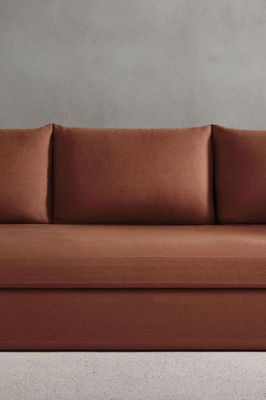 SOFA 01 LINEN COVER — Terracotta 1