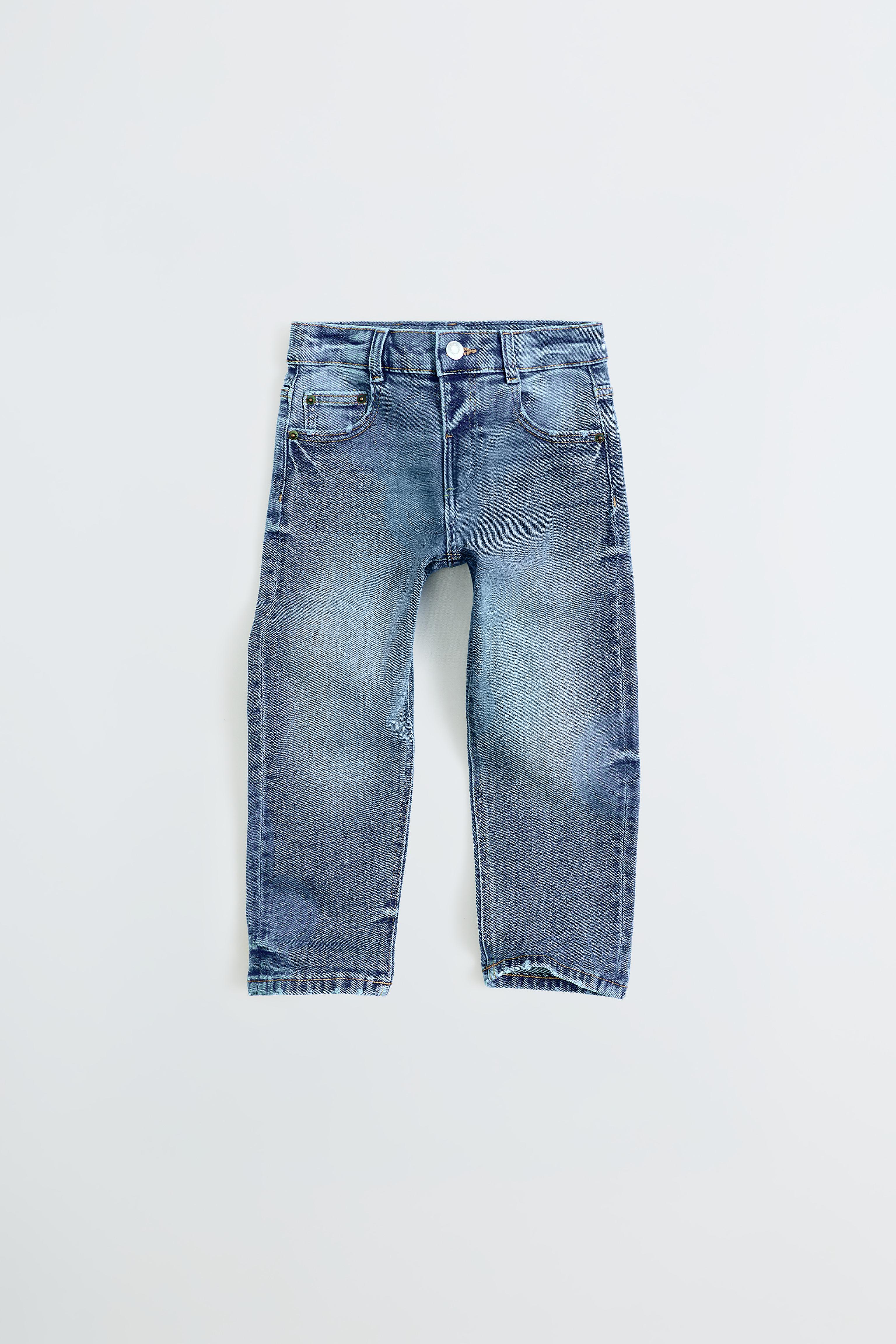 SLIM COMFORT JEANS — Mid-blue