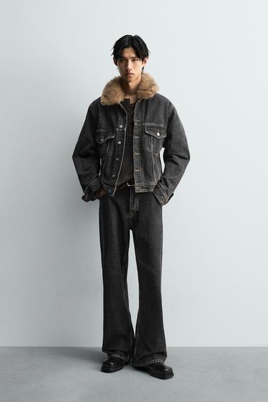 FLARE FIT JEANS - Charcoal by Zara