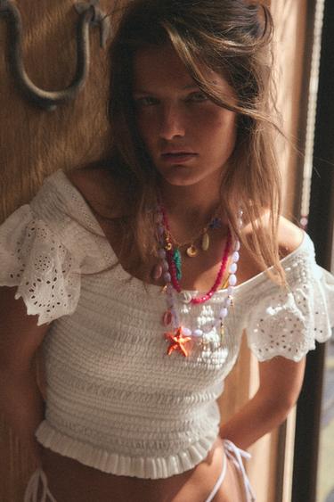 LOT DE 3 COLLIERS CHARMS MARINS - Multicolore de Zara